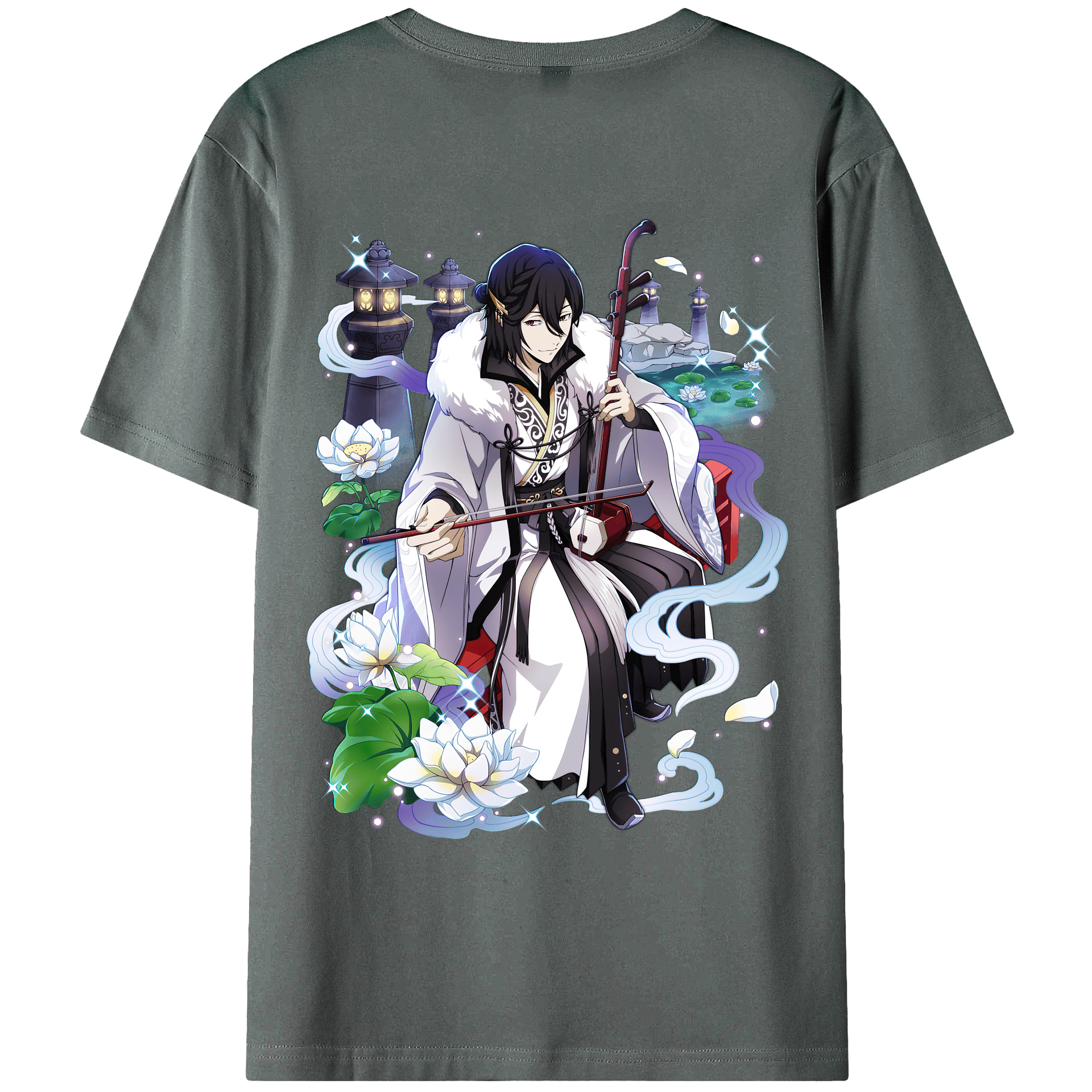 （画像用） 文豪ストレイドッグス Bungo Stray Dogs 綿100％ メンズ半袖Tシャツ（バックプリント） 通気性